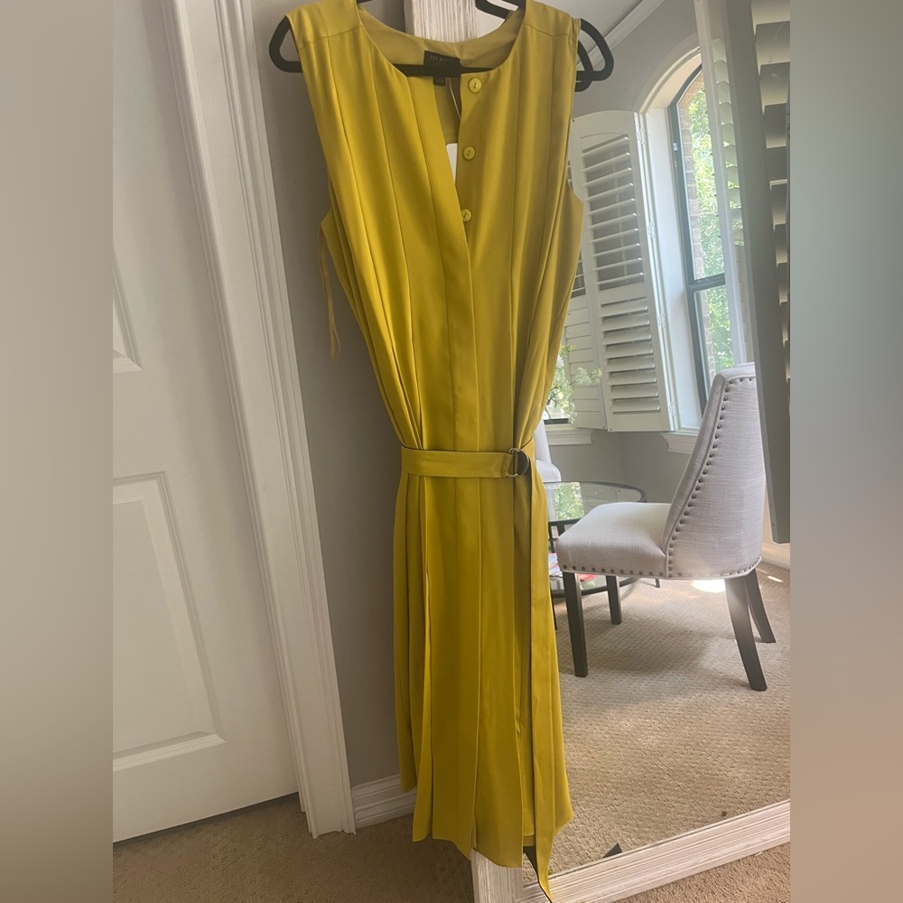 Brand New TED BAKER Yellow Silk Dress